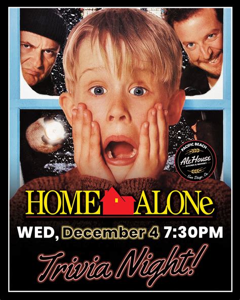 Home Alone Trivia Night - San Diego Pacific Beach Restaurant | PB ...