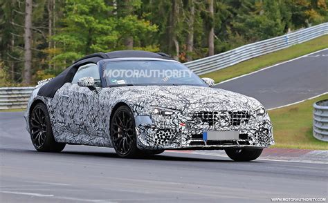 2022 Mercedes Amg Sl63 Roadster Spy Shots Redesigning An Icon