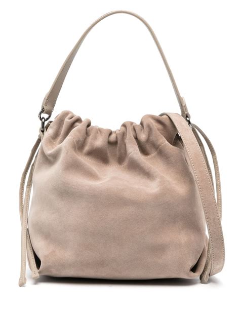 Brunello Cucinelli Monili Chain Suede Bucket Bag Farfetch