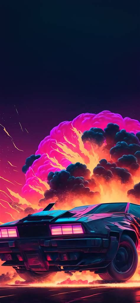 1125x2436 Delorean Retrowave Car Xplosion Iphone Xsiphone 10iphone X Hd 4k Wallpapersimages