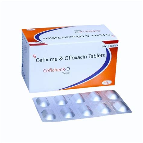 Ceficheck O Cefixime Ofloxacin Tablets Packaging Type Blisters