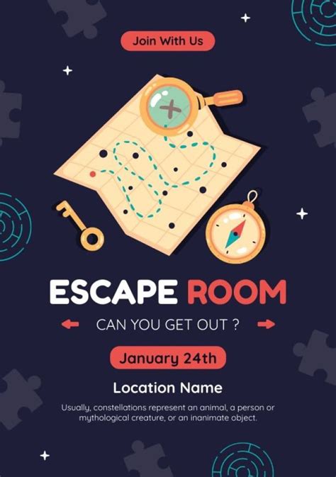 Personalize Online This Hand Drawn Linear Can You Get Out Escape Room Invitation Template