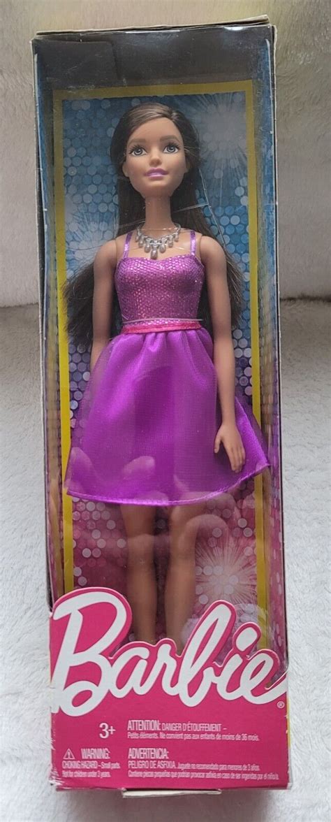 Mattel Barbie Glitz Doll In Purple Dress T7580 Dgx81 New Ebay