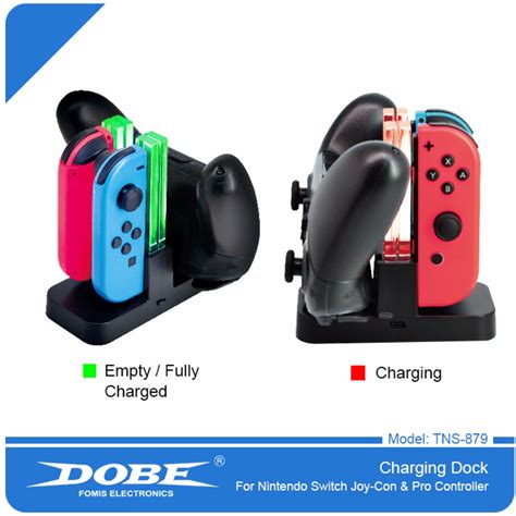 全新 Switch 主機 Joy Con And Pro Controller 手掣 二合一 發光迷你充電座 Dobe 玩mario Party 必備神器 電子遊戲 遊戲機配件 手掣