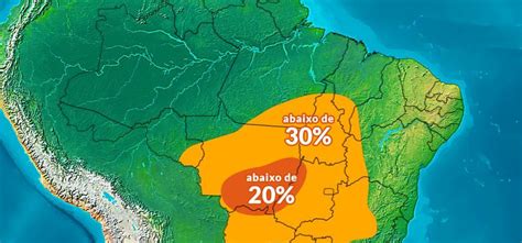 Tempo Seco Umidade Do Ar Abaixo Dos 30 No Centro Do BR Climatempo