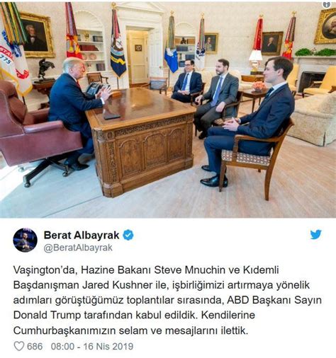 Bakan Berat Albayrak Trump ile görüştü