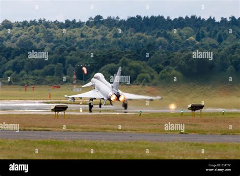 Raf Eurofighter Typhoon F Taking Off Farnborough Air Show Stock