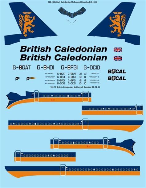 British Caledonian Mcdonnell Douglas Dc Laser Decal