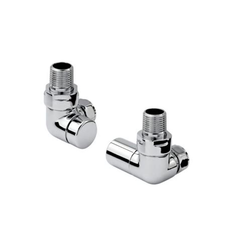 Zehnder Valve Set 2 Manual Double Angled Radiator Valves Corner