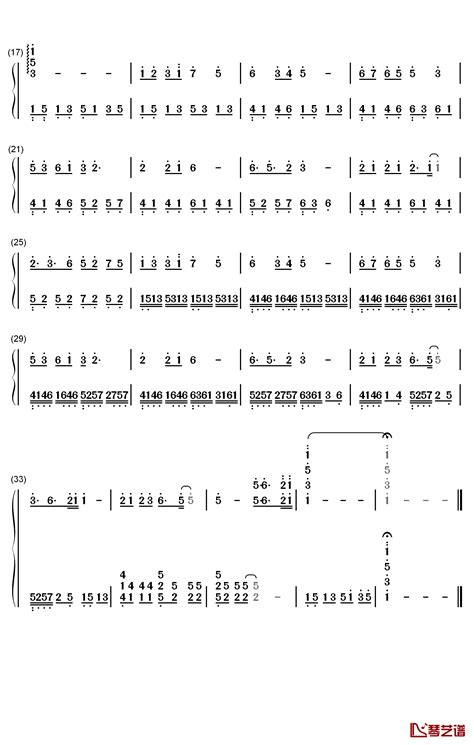 不忘初心钢琴简谱 数字双手 韩磊 谭维维 钢琴谱网