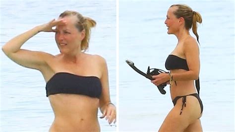 X Files Star Gillian Anderson Stuns In Bikini Gallery Geelong