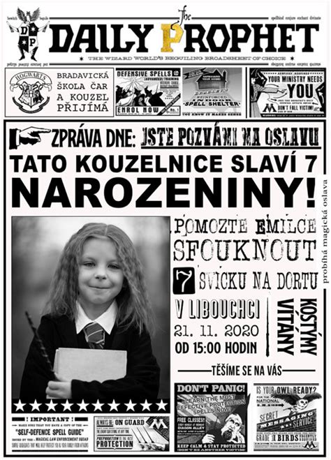 Pozvánka na narozeninovou oslavu Harry Potter od martina macakova