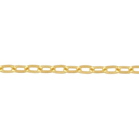 Brass Yellow Gold Plated Mm Oval Cable Chain Ft Spool Riogrande