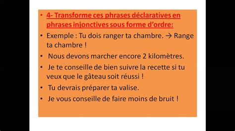 Exercices En Phrase Injonctive Youtube