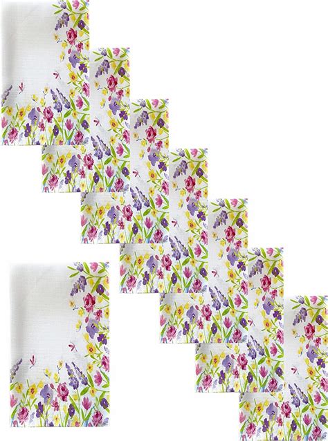 Amazon Newbridge Easter Blooming Petals Set Of 8 Napkins Square