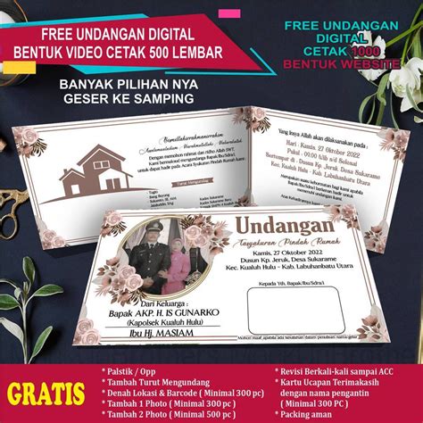 Jual Undangan Pernikahan Undangan Pernikahan Aesthetic Undangan