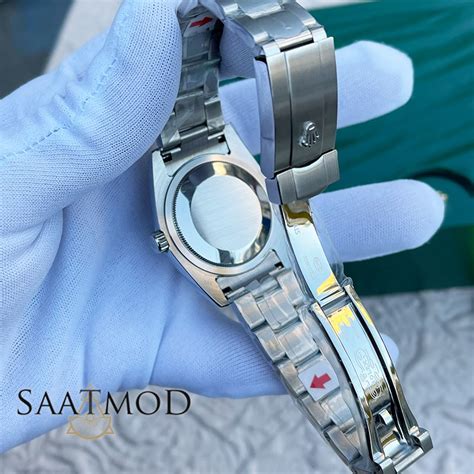 Rolex Mm Oyster Perpatual Grey Replika Bayan Saat Saatmod