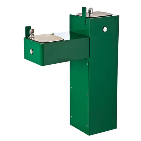 Haws 3300, "Hi-Lo" Barrier-Free, Two Bubbler 11 Gauge Galvanized Steel ...