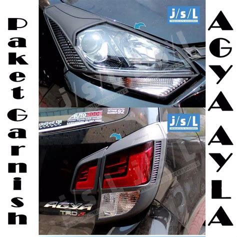 Jual PAKET GARNISH COVER LAMPU DEPAN BELAKANG NEW AGYA AYLA 2017 2018