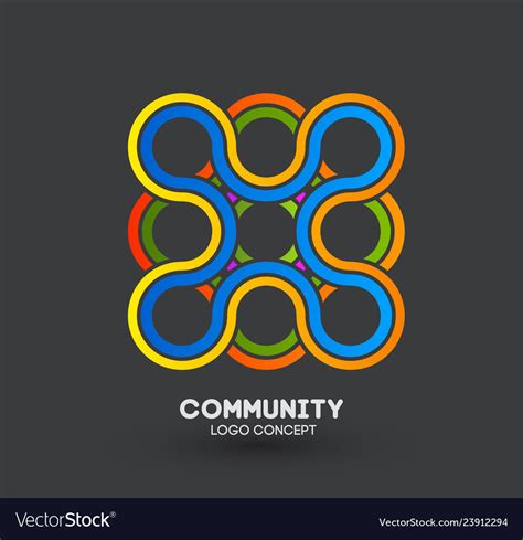 Community Care Logo Connecting People Design Vector Image