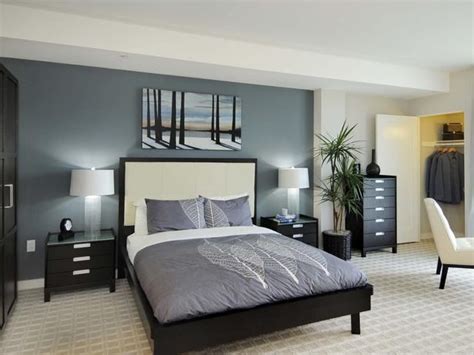 Slate Blue With Black And Cream Gray Master Bedroom Blue Master Bedroom Master Bedroom