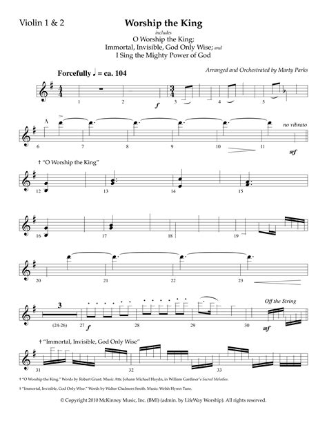 Worship The King Choral Anthem Satb Violin Sheet Music Pdf Lifeway