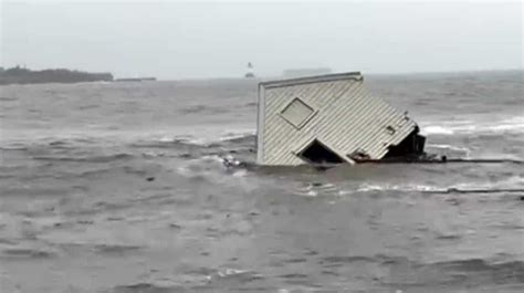 Willard Beach Fish Shacks Break Apart Into Ocean During Flooding
