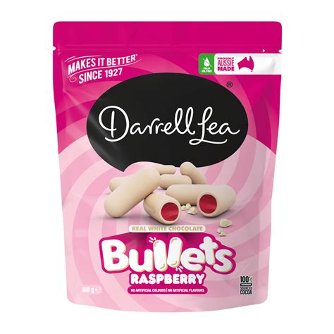 White Chocolate Raspberry Bullets 180g Darrell Lea