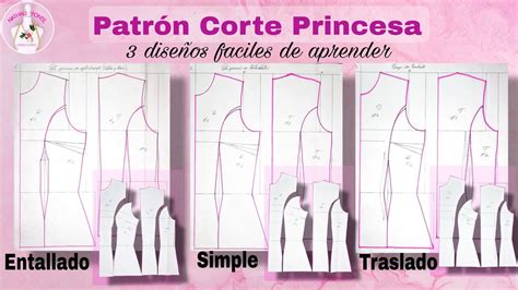 51 Como hacer un Patrón corte princesa 3 diseños fáciles de aprender