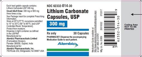 Lithium Carbonate - FDA prescribing information, side effects and uses