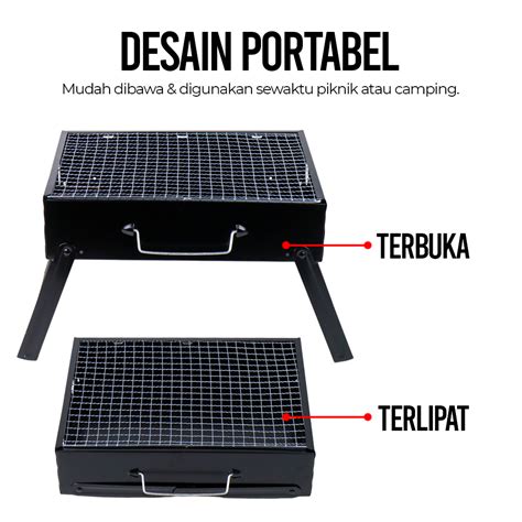 BABARRA Alat Panggang Arang BBQ Outdoor Grill Stove Foldable TL 353