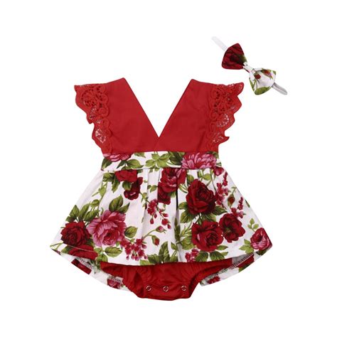 Zomer Kleding Set Baby Meisje Bloemen Romper Hoo Grandado