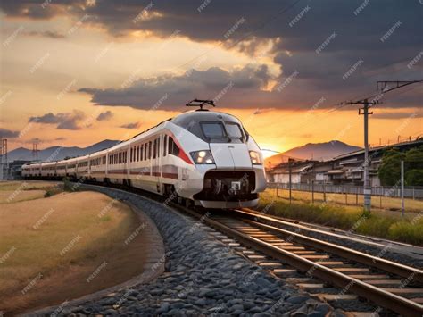 Premium Photo Japanese Bulet Train Transportation Mode Speeds On