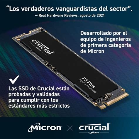 Crucial P3 Plus 1TB SSD M 2 3D NAND NVMe PCIe 4 0 PcComponentes Pt