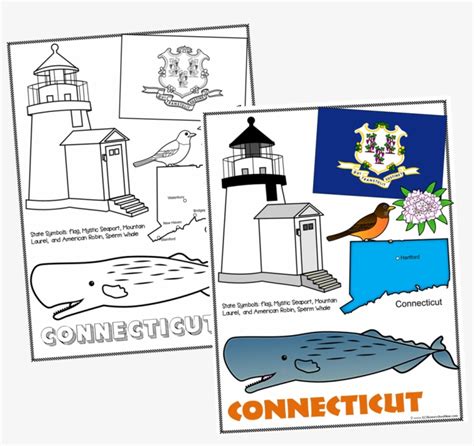 Connecticut State Flag Coloring Pages