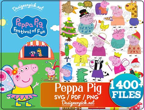 1400 Peppa Pig Svg Bundle Best Quality Design Bundle