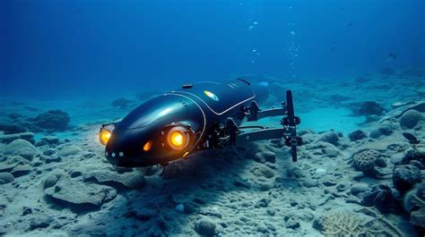 Premium Photo Underwater Robot Exploring The Ocean Floor