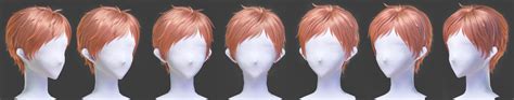 Artstation Anime Male Short Hair Hairstyle Blender Particle Hair