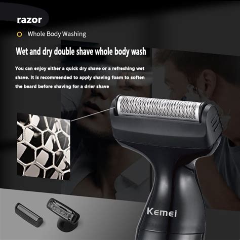 Kemei Km Electric Shaver Waterproof Nose Hair Trimmer Usb