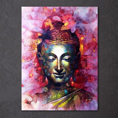 Color Splash Feng Shui Buddha Painting Canvas Buddha Painting Canvas