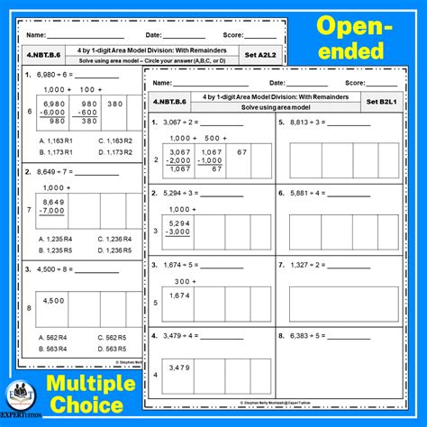 4 Digit By 2 Digit Area Model Division For Grade 5 Worksheets Worksheets Library