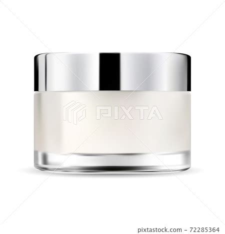 Cosmetic Cream Glass Jar Face Cream Bottle Mockup Stock Illustration