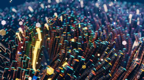 3d Abstract Tentacles Abstract Blender Floating Particles Colorful