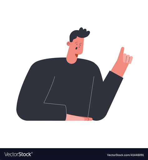 Young Man Indexing Character Royalty Free Vector Image