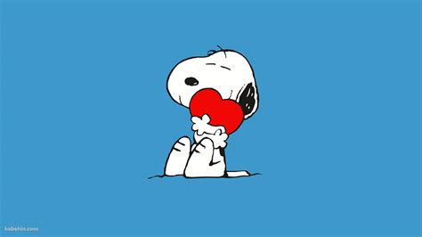 かわいいスヌーピー Snoopy 赤いハート 青色1920x1080pxのデスクトップpc用の壁紙 高画質 壁紙キングダム