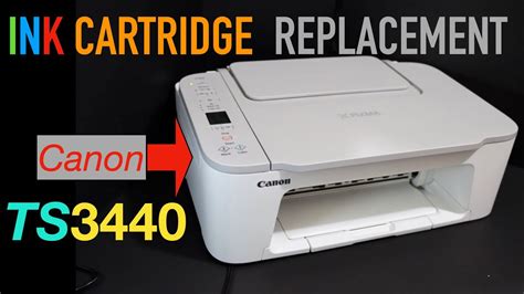 Canon Pixma TS3440 Ink Cartridge Replacement. - YouTube