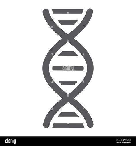 Dna Glyph Icon Chromosome And Biology Genetic Sign Vector Graphics