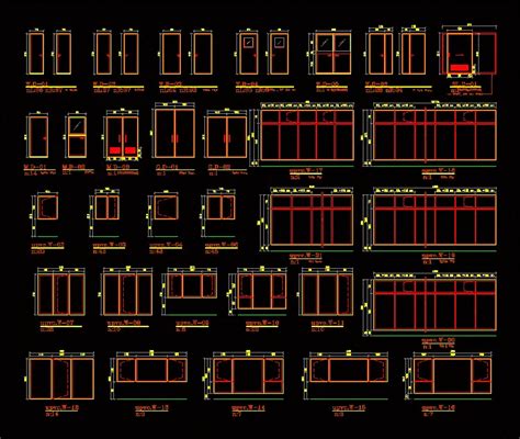 Colecci N Detallada De Ventanas En Dwg Kb Librer A Cad