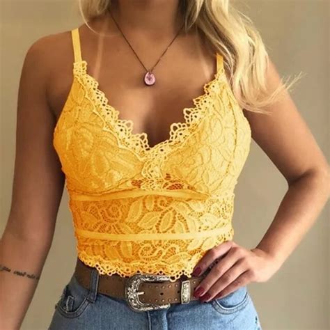 Floral Bralette Padded Push Up Lace Bras For Women Sexy Lingerie Corset Camis Underwear Wire