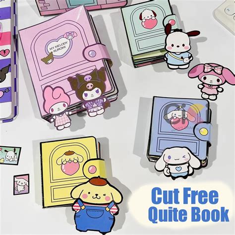 Jual ⚡ Ready Stock⚡cut Free Sanrio Quiet Book Mymelody Kuromi House